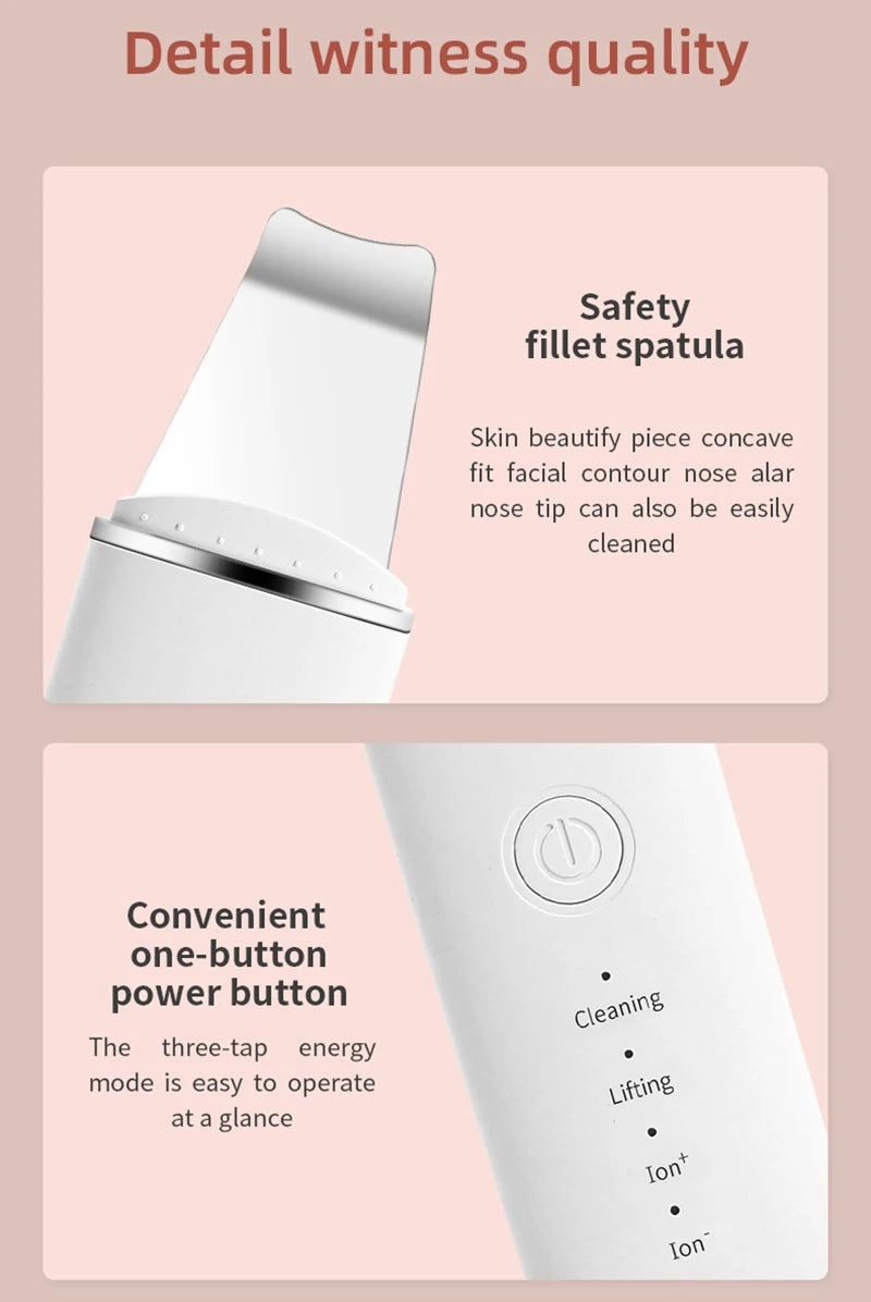 Ultrasonic Skin Scrubber – Deep Clean & Lift